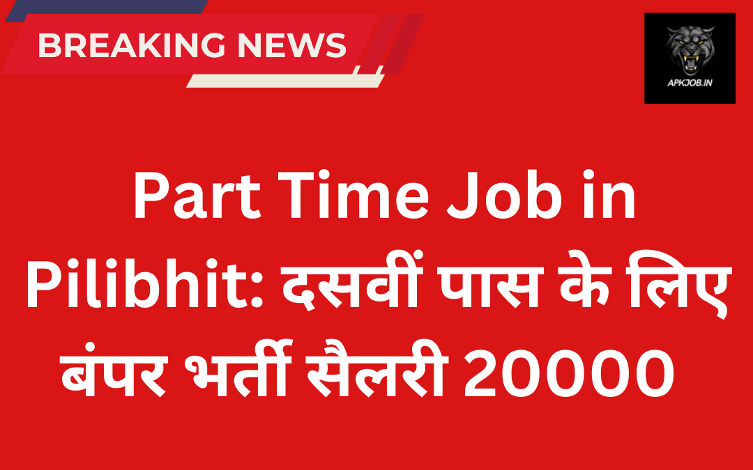 Part Time Job in Pilibhit: दसवीं पास के लिए बंपर भर्ती सैलरी 20000