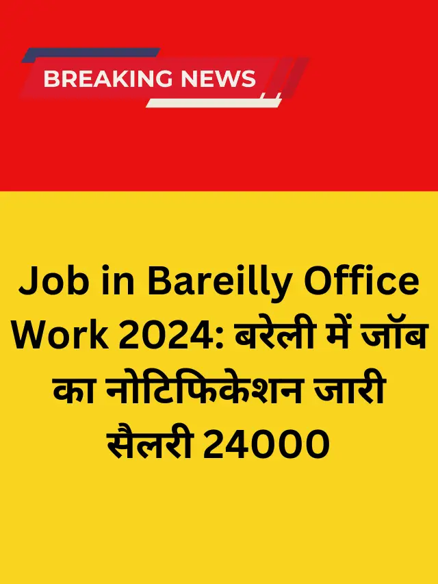 Job in Bareilly Office Work 2024