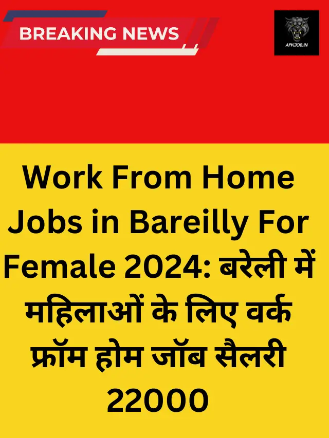 Work From Home Jobs in Bareilly For Female 2024