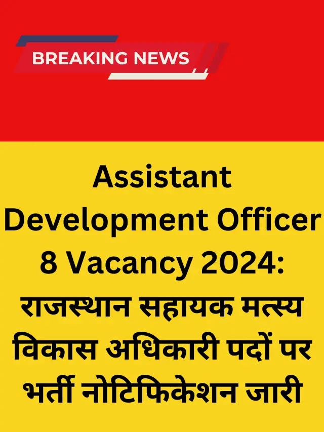 Assistant Development Officer 8 Vacancy 2024