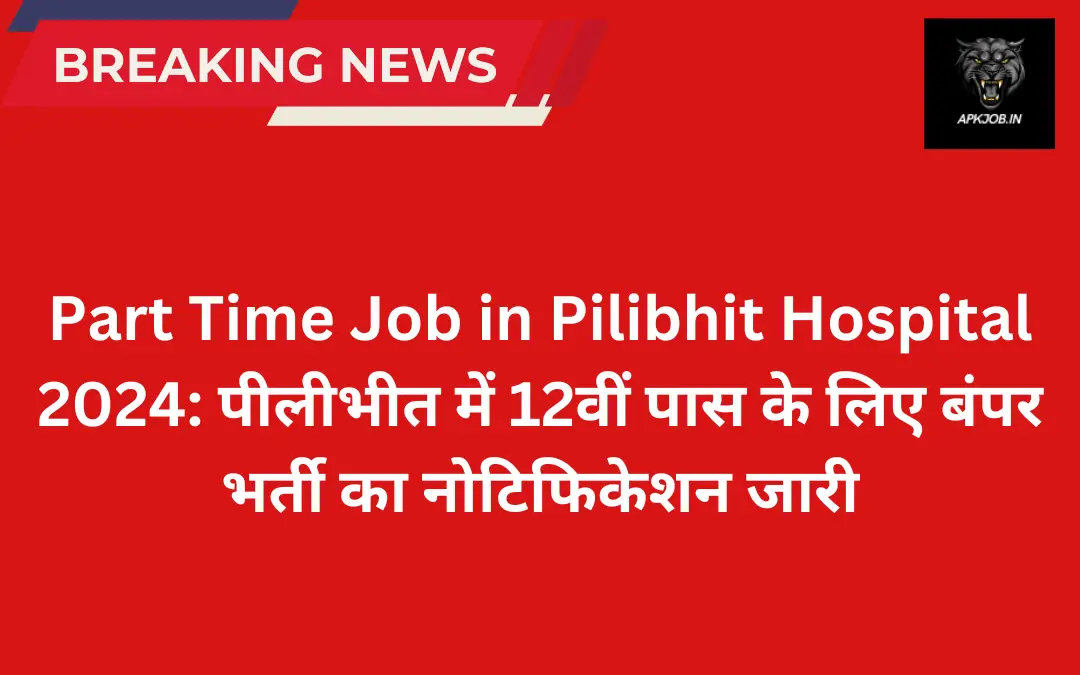 Part Time Job in Pilibhit Hospital 2024: पीलीभीत में 12वीं पास के लिए बंपर भर्ती का नोटिफिकेशन जारी