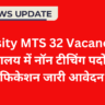 University MTS 32 Vacancy 2024