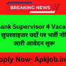 Central Bank Supervisor 4 Vacancy 2024